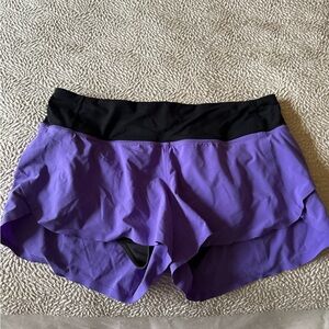 lululemon athletica Purple and Black Athletic Shorts